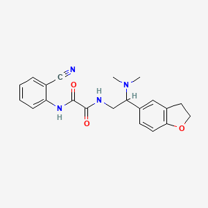 molecular formula C21H22N4O3 B2781970 N1-(2-cyanophenyl)-N2-(2-(2,3-dihydrobenzofuran-5-yl)-2-(dimethylamino)ethyl)oxalamide CAS No. 1448078-68-9