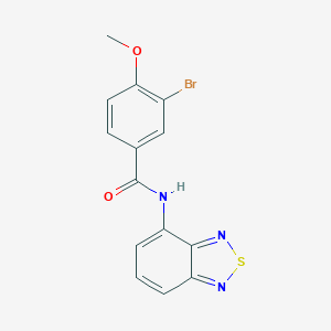 molecular formula C14H10BrN3O2S B278198 N-(2,1,3-benzothiadiazol-4-yl)-3-bromo-4-methoxybenzamide 