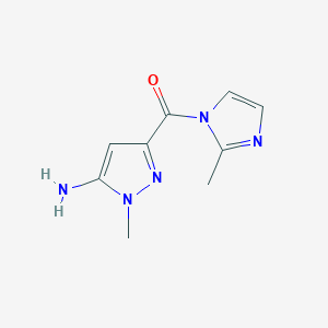 1-methyl-3-[(2-methyl-1H-imidazol-1-yl)carbonyl]-1H-pyrazol-5-amine