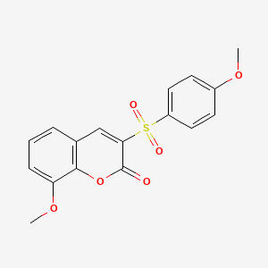 molecular formula C17H14O6S B2781986 8-Methoxy-3-(4-methoxyphenyl)sulfonylchromen-2-one CAS No. 904438-68-2