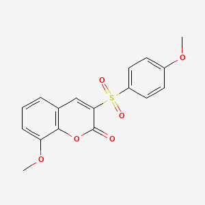 molecular formula C17H14O6S B2781986 8-甲氧基-3-(4-甲氧基苯基)磺酰基香豆素-2-酮 CAS No. 904438-68-2