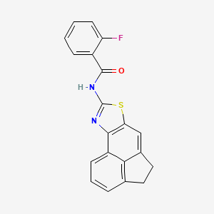 molecular formula C20H13FN2OS B2781989 N-(4,5-dihydroacenaphtho[5,4-d]thiazol-8-yl)-2-fluorobenzamide CAS No. 477325-73-8