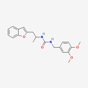 molecular formula C21H24N2O4 B2781996 1-(1-(Benzofuran-2-yl)propan-2-yl)-3-(3,4-dimethoxybenzyl)urea CAS No. 2034381-30-9