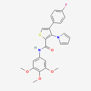 4-(4-fluorophenyl)-3-(1H-pyrrol-1-yl)-N-(3,4,5-trimethoxyphenyl)thiophene-2-carboxamide