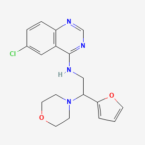 6-Chloro-N-[2-(furan-2-yl)-2-morpholin-4-ylethyl]quinazolin-4-amine