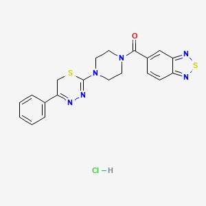 benzo[c][1,2,5]thiadiazol-5-yl(4-(5-phenyl-6H-1,3,4-thiadiazin-2-yl)piperazin-1-yl)methanone hydrochloride