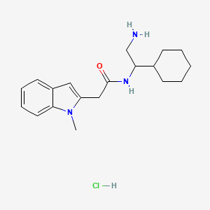 N-(2-Amino-1-cyclohexylethyl)-2-(1-methylindol-2-yl)acetamide;hydrochloride
