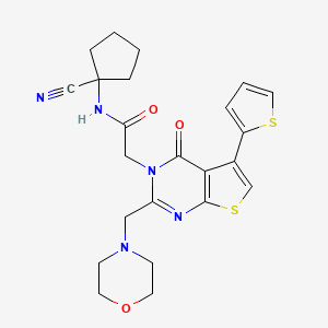 N-(1-cyanocyclopentyl)-2-{2-[(morpholin-4-yl)methyl]-4-oxo-5-(thiophen-2-yl)-3H,4H-thieno[2,3-d]pyrimidin-3-yl}acetamide