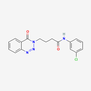 molecular formula C17H15ClN4O2 B2782023 N-(3-chlorophenyl)-4-(4-oxo-1,2,3-benzotriazin-3-yl)butanamide CAS No. 880811-92-7
