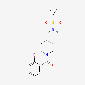 N-((1-(2-fluorobenzoyl)piperidin-4-yl)methyl)cyclopropanesulfonamide