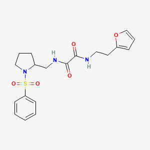 N1-(2-(furan-2-yl)ethyl)-N2-((1-(phenylsulfonyl)pyrrolidin-2-yl)methyl)oxalamide