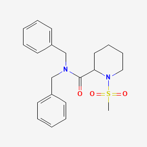 N,N-dibenzyl-1-(methylsulfonyl)piperidine-2-carboxamide