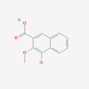 molecular formula C12H9BrO3 B278205 4-Bromo-3-methoxynaphthalene-2-carboxylic acid 