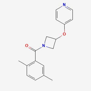 molecular formula C17H18N2O2 B2782051 (2,5-Dimethylphenyl)-(3-pyridin-4-yloxyazetidin-1-yl)methanone CAS No. 2415562-99-9