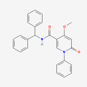 N-benzhydryl-4-methoxy-6-oxo-1-phenyl-1,6-dihydropyridine-3-carboxamide