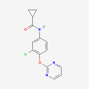 N-(3-Chloro-4-(2-pyrimidinyloxy)phenyl)cyclopropanecarboxamide
