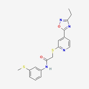 2-((4-(3-ethyl-1,2,4-oxadiazol-5-yl)pyridin-2-yl)thio)-N-(3-(methylthio)phenyl)acetamide
