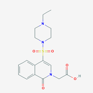 molecular formula C17H21N3O5S B2782072 [4-[(4-ethylpiperazin-1-yl)sulfonyl]-1-oxoisoquinolin-2(1H)-yl]acetic acid CAS No. 1024083-52-0