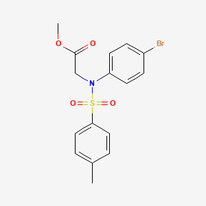 molecular formula C16H16BrNO4S B2782073 Methyl N-(4-bromophenyl)-N-[(4-methylphenyl)sulfonyl]glycinate CAS No. 333451-79-9