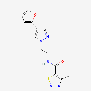 N-(2-(4-(furan-2-yl)-1H-pyrazol-1-yl)ethyl)-4-methyl-1,2,3-thiadiazole-5-carboxamide