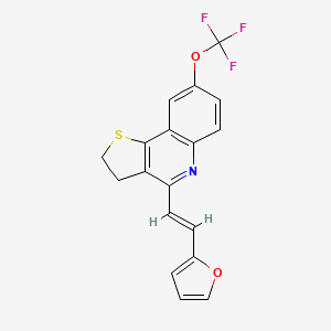 4-[(E)-2-(2-furyl)ethenyl]-2,3-dihydrothieno[3,2-c]quinolin-8-yl trifluoromethyl ether