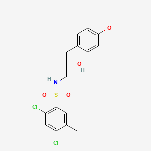 molecular formula C18H21Cl2NO4S B2782078 2,4-dichloro-N-(2-hydroxy-3-(4-methoxyphenyl)-2-methylpropyl)-5-methylbenzenesulfonamide CAS No. 1396799-31-7