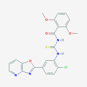 N-{[2-chloro-5-([1,3]oxazolo[4,5-b]pyridin-2-yl)phenyl]carbamothioyl}-2,6-dimethoxybenzamide