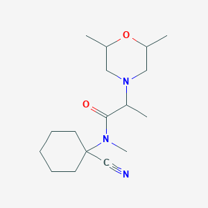 molecular formula C17H29N3O2 B2782085 N-(1-cyanocyclohexyl)-2-(2,6-dimethylmorpholin-4-yl)-N-methylpropanamide CAS No. 1214088-56-8