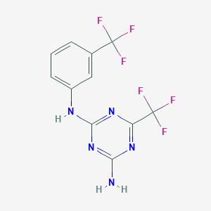 6-(trifluoromethyl)-N-[3-(trifluoromethyl)phenyl]-1,3,5-triazine-2,4-diamine