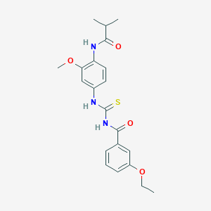 3-ethoxy-N-({3-methoxy-4-[(2-methylpropanoyl)amino]phenyl}carbamothioyl)benzamide