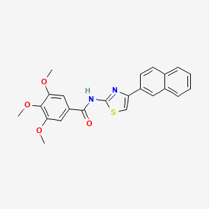 molecular formula C23H20N2O4S B2782094 3,4,5-trimethoxy-N-(4-(naphthalen-2-yl)thiazol-2-yl)benzamide CAS No. 313069-22-6