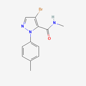 molecular formula C12H12BrN3O B2782102 4-bromo-N-methyl-1-(4-methylphenyl)-1H-pyrazole-5-carboxamide CAS No. 321571-47-5