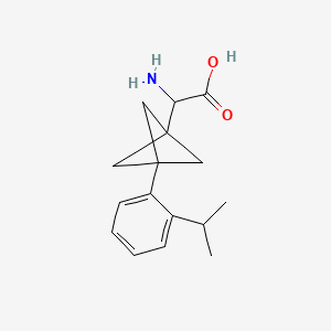 molecular formula C16H21NO2 B2782105 2-Amino-2-[3-(2-propan-2-ylphenyl)-1-bicyclo[1.1.1]pentanyl]acetic acid CAS No. 2287268-22-6