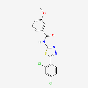 molecular formula C16H11Cl2N3O2S B2782109 N-[5-(2,4-dichlorophenyl)-1,3,4-thiadiazol-2-yl]-3-methoxybenzamide CAS No. 381700-05-6