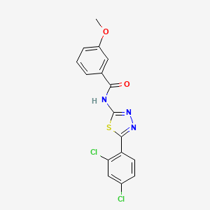 N-[5-(2,4-dichlorophenyl)-1,3,4-thiadiazol-2-yl]-3-methoxybenzamide