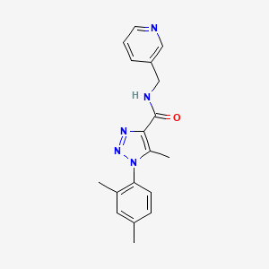 molecular formula C18H19N5O B2782111 1-(2,4-dimethylphenyl)-5-methyl-N-(pyridin-3-ylmethyl)-1H-1,2,3-triazole-4-carboxamide CAS No. 950242-94-1