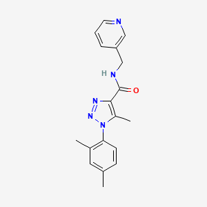 molecular formula C18H19N5O B2782111 1-(2,4-二甲基苯基)-5-甲基-N-(吡啶-3-基甲基)-1H-1,2,3-三唑-4-甲酰胺 CAS No. 950242-94-1