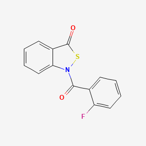molecular formula C14H8FNO2S B2782117 1-(2-fluorobenzoyl)benzo[c]isothiazol-3(1H)-one CAS No. 877811-79-5