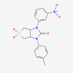 1-(3-nitrophenyl)-3-(p-tolyl)tetrahydro-1H-thieno[3,4-d]imidazol-2(3H)-one 5,5-dioxide