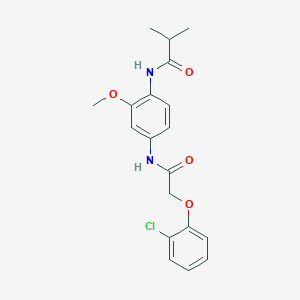 N-(4-{[(2-chlorophenoxy)acetyl]amino}-2-methoxyphenyl)-2-methylpropanamide