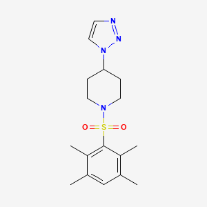 molecular formula C17H24N4O2S B2782130 1-((2,3,5,6-tetramethylphenyl)sulfonyl)-4-(1H-1,2,3-triazol-1-yl)piperidine CAS No. 1798520-02-1
