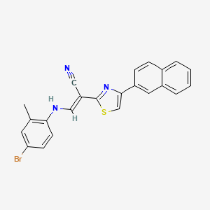 (2E)-3-[(4-bromo-2-methylphenyl)amino]-2-[4-(naphthalen-2-yl)-1,3-thiazol-2-yl]prop-2-enenitrile