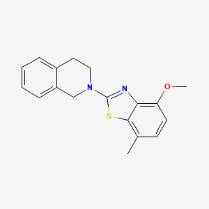 molecular formula C18H18N2OS B2782144 2-(3,4-二氢异喹啉-2(1H)-基)-4-甲氧基-7-甲基苯并[d]噻唑 CAS No. 863001-43-8