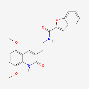 N-[2-(5,8-dimethoxy-2-oxo-1H-quinolin-3-yl)ethyl]-1-benzofuran-2-carboxamide
