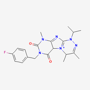 7-[(4-fluorophenyl)methyl]-3,4,9-trimethyl-1-(propan-2-yl)-1H,4H,6H,7H,8H,9H-[1,2,4]triazino[4,3-g]purine-6,8-dione