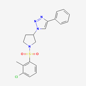 1-(1-((3-chloro-2-methylphenyl)sulfonyl)pyrrolidin-3-yl)-4-phenyl-1H-1,2,3-triazole
