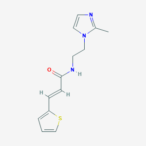 (E)-N-(2-(2-methyl-1H-imidazol-1-yl)ethyl)-3-(thiophen-2-yl)acrylamide