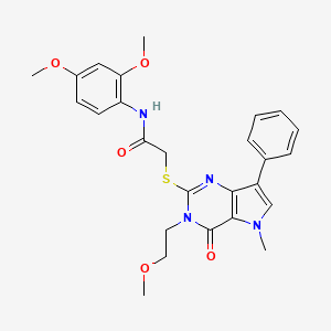 N-(2,4-dimethoxyphenyl)-2-((3-(2-methoxyethyl)-5-methyl-4-oxo-7-phenyl-4,5-dihydro-3H-pyrrolo[3,2-d]pyrimidin-2-yl)thio)acetamide