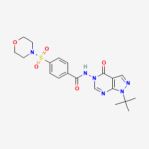 molecular formula C20H24N6O5S B2782173 N-(1-(tert-butyl)-4-oxo-1H-pyrazolo[3,4-d]pyrimidin-5(4H)-yl)-4-(morpholinosulfonyl)benzamide CAS No. 942007-37-6