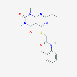 N-(2,4-dimethylphenyl)-2-((2-isopropyl-6,8-dimethyl-5,7-dioxo-5,6,7,8-tetrahydropyrimido[4,5-d]pyrimidin-4-yl)thio)acetamide